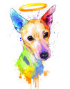 Lemmikloomade kaotuse portree - pastell akvarell lemmiklooma joonistamine Haloga