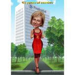 Celebrating Years of Service – Thumbs Up Caricature