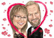 Valentines+Day+Couple+Caricature+in+Heart