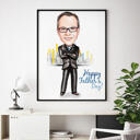 Photo Print: Professional Photo Print of Father's Day Caricature