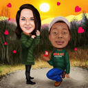 Karikatur af forlovelsesforslag