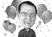 50 Birthday Anniversary Cartoon Portrait