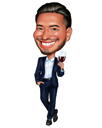 Person in Suit Cartoon for Logo