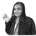 Melnbalts reālistisks portrets no fotoattēla