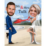 Mr. & Mrs. Svatební karikatura
