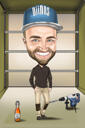 Work Caricature Drawing of Any Profession in Colored Full Body Style from Photos