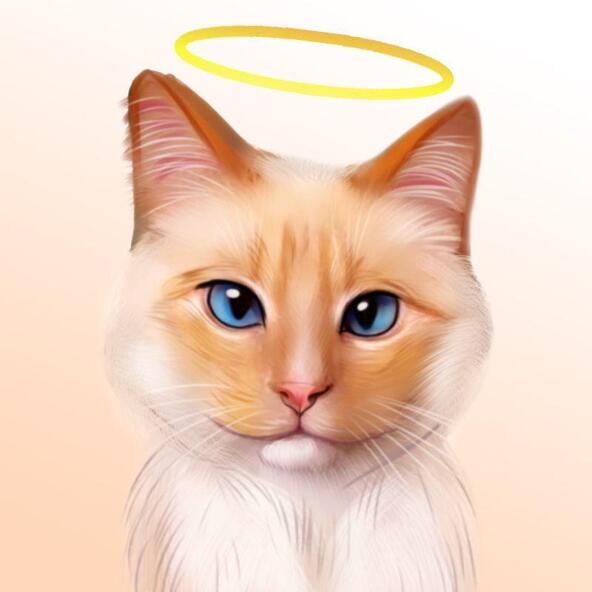Portret de pisică memorială Portret comemorativ „Pisica”