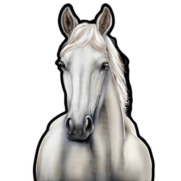 Häst porträtt målning
