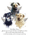 Disegno di gruppo di cani commemorativi