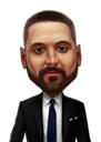 Dessin animé d'homme d'affaires en couleur