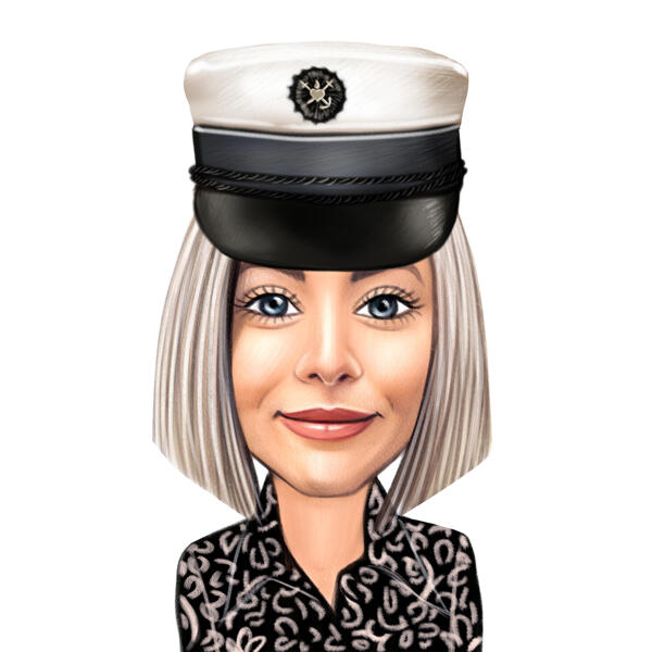 Retrato de caricatura de graduación de estudiante