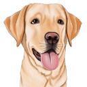 Labrador Cartoon Portrait