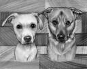 Custom+Canine+Caricature+-+Watercolor+Mixed+Dog+Breed+Portrait+in+Black+and+White+Style