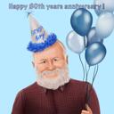 Person Portrait with Birthday Cake – Custom Anniversary Gift