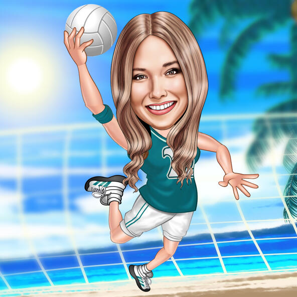 Volleyball Caricature
