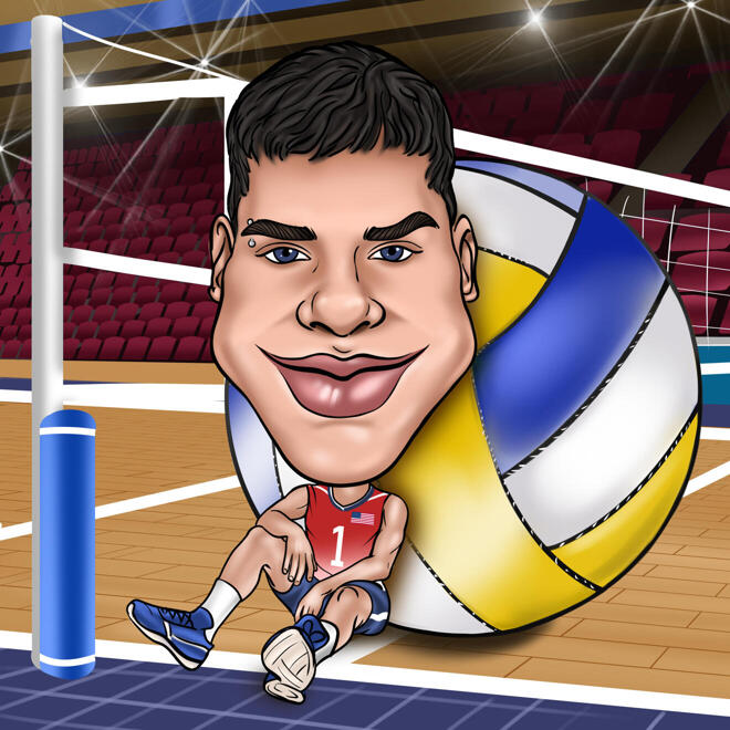 Volleyball Caricature