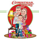 Custom Christmas Story Caricature