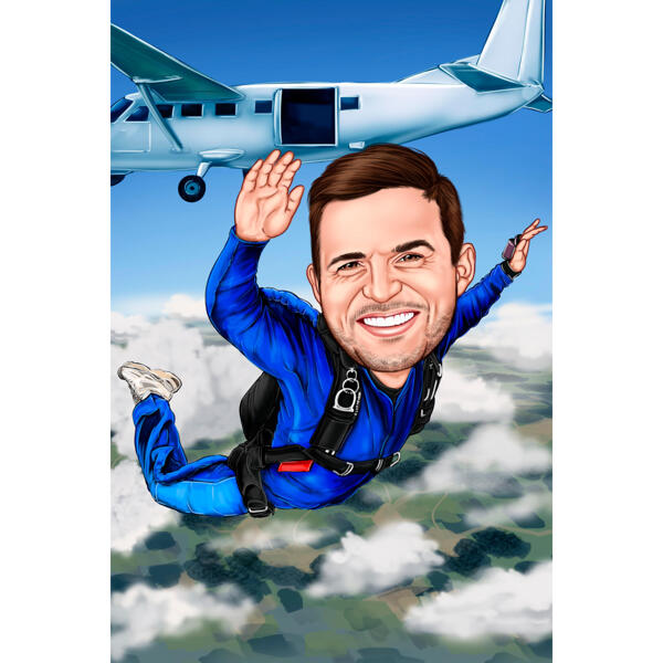 Caricatura parașutistului