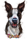 Akvarel psí malba se jménem