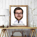 Ritratto di uomo personalizzato da foto su tela per regalo per la festa del papà