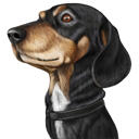 رسم كاريكاتوري للكلاب مخصص في نمط الألوان من صور هدية محبي الكلاب