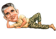 Man Celebration Caricature Drawing