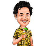 Özel Hawaii Çizimli Karikatür Resimleri