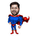 Portrait d'avatar de super-héros personnalisé