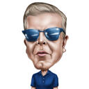 Caricatura di un uomo in stile colorato da una foto