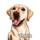 Custom Dog Cartoon Portrait