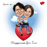 L'amour est ... Caricature de couple