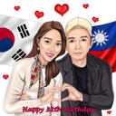 Ritratto di coppia di San Valentino da foto