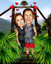 Forever Together - Anniversary Couple Caricature Gift