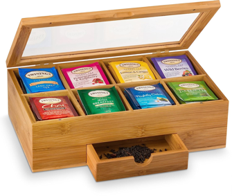 22. Bamboo Tea Box Storage Organizer-0