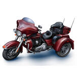 Custom Harley-Davidson Motorcycle Cartoon