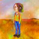 Full Body Watercolor Portrait Drawing