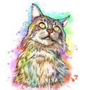 Profesionālu mākslinieku pielāgots kaķu zīmējums
