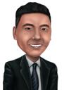Caricatura de hombre de negocios en estilo coloreado