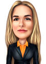 Zakenman Cartoon in Kleurrijke Stijl