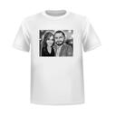 T-shirt imprimé Caricature de couple dans le style noir et blanc