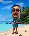 Imagini de caricatură desenate în stil hawaian personalizat