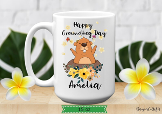 3. Tasse personnalisée Happy Groundhog Day-0