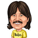 Caricatura dei Beatles: ritratto di cartoni animati colorati