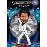 Karikatyr av fiestafestdansare
