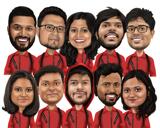Caricature de groupe à partir d'une photo