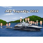 Company Employees on Yacht