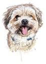 Bichon-hondportret in aquarelpastelstijl