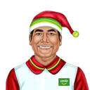 Retrato de elfo navideño personalizado a partir de una foto