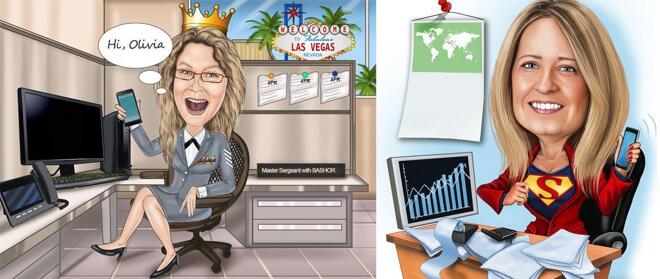 Karikatuur van de manager