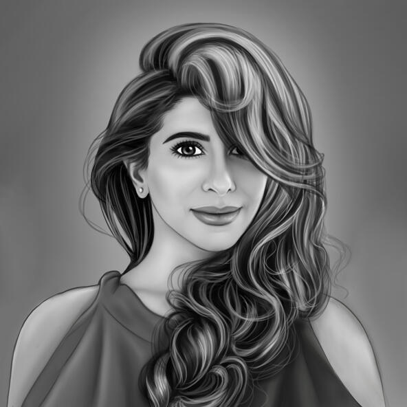 Retrato en blanco y negro